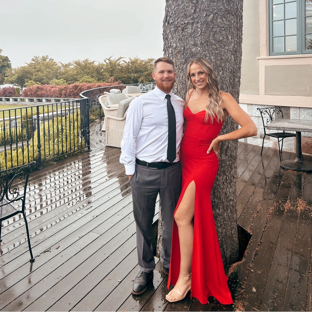 Formal red gown